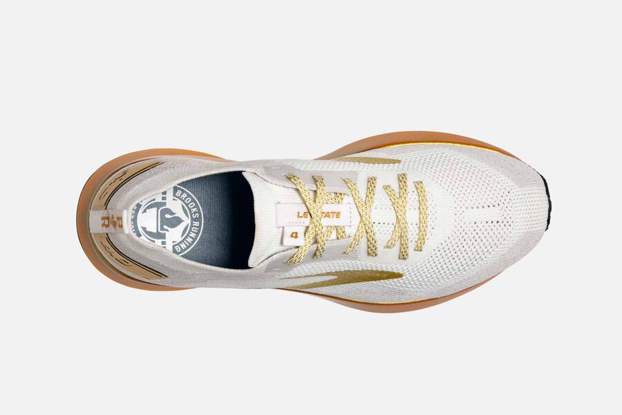 Brooks Levitate 4 Road Running Shoes Womens White/Gold 082964-IQV